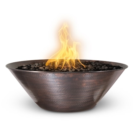 The Outdoor Plus 31 Round Remi Fire Bowl - Copper - Match Lit - Liquid Propane OPT-31RCFO-LP